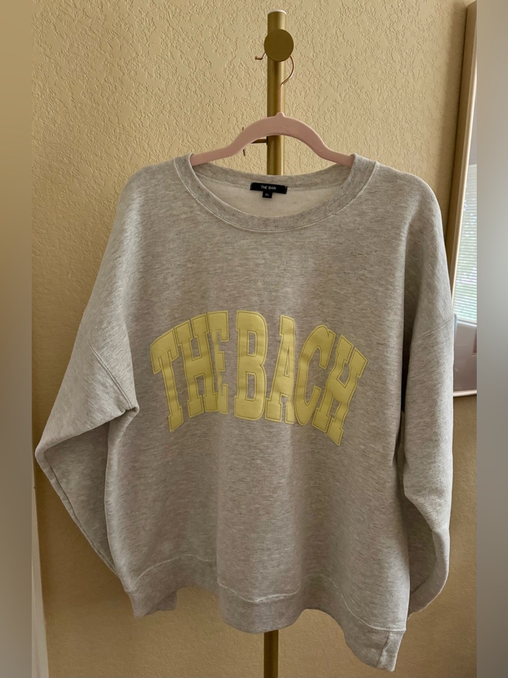 The Bar The Bach Oversized Varsity Sweatshirt / Gray / Size XLarge - Picture 3 of 4